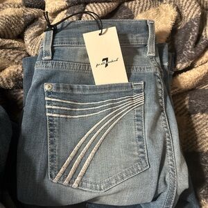 7 For All Mankind Light Blue Flare Jeans